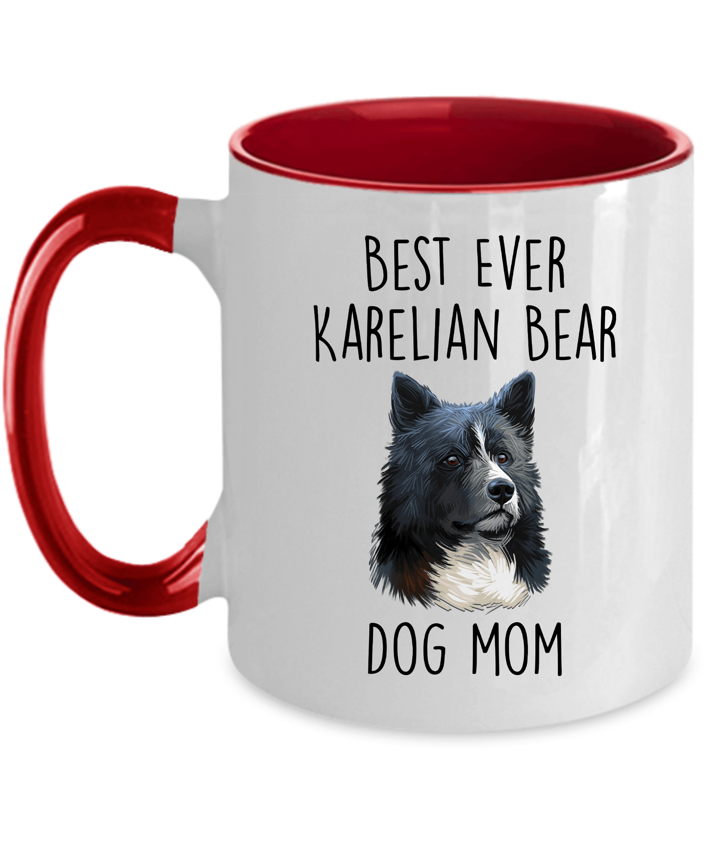 Best Ever Karelian Bear Dog Mom Custom Ceramic Coffee Mug