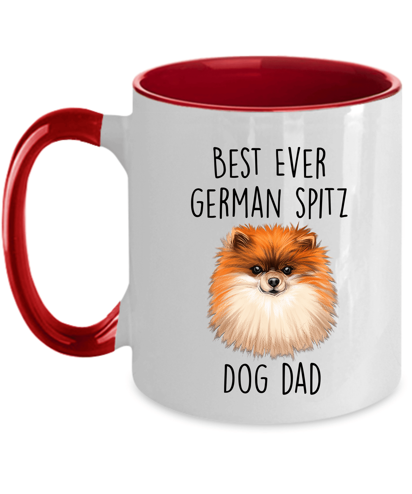 Best Ever German Spitz Dog Dad Custom Ceramic Coffee Mug