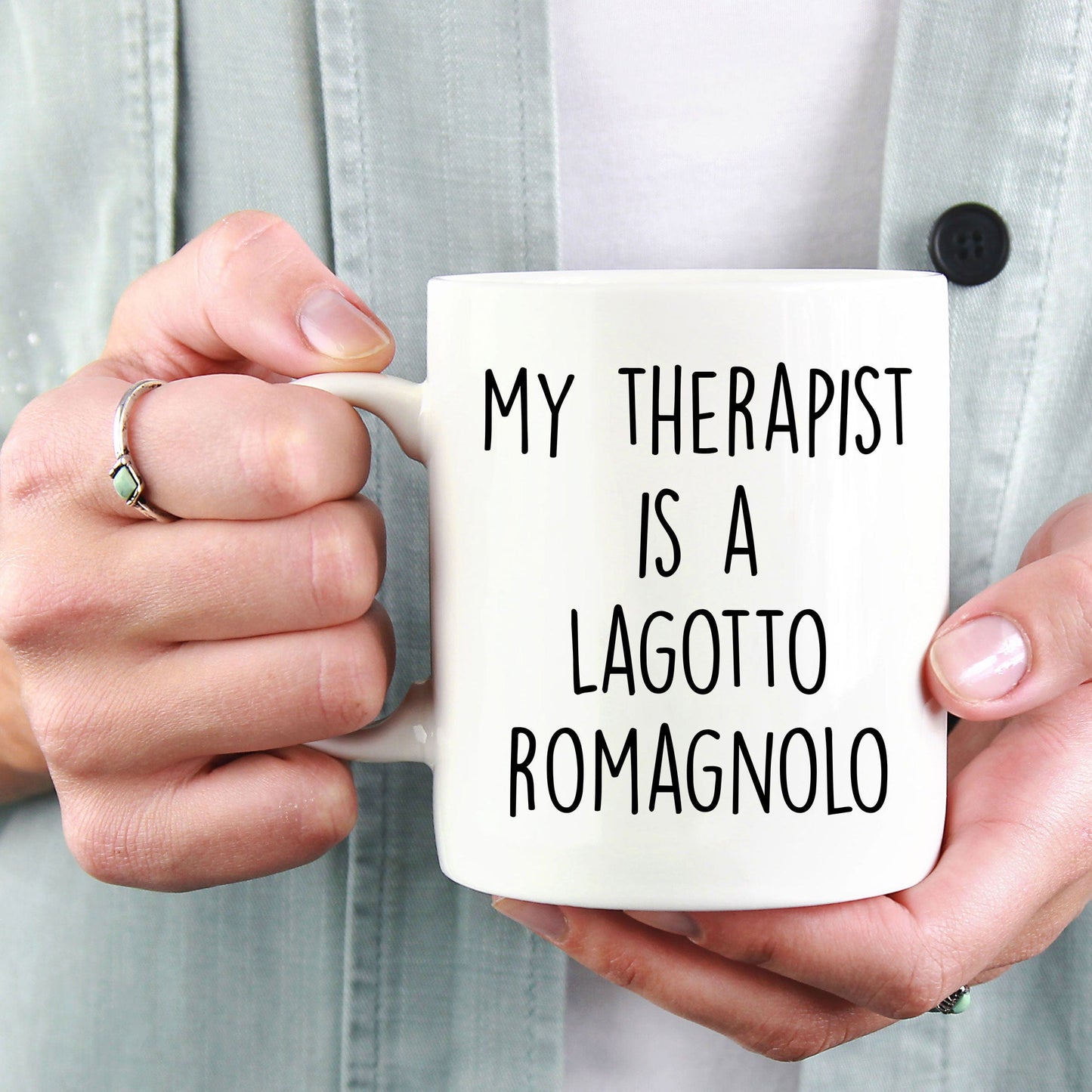 Lagotto Romagnolo Dog Owner Lover Funny Gift Therapist White Ceramic Coffee Mug