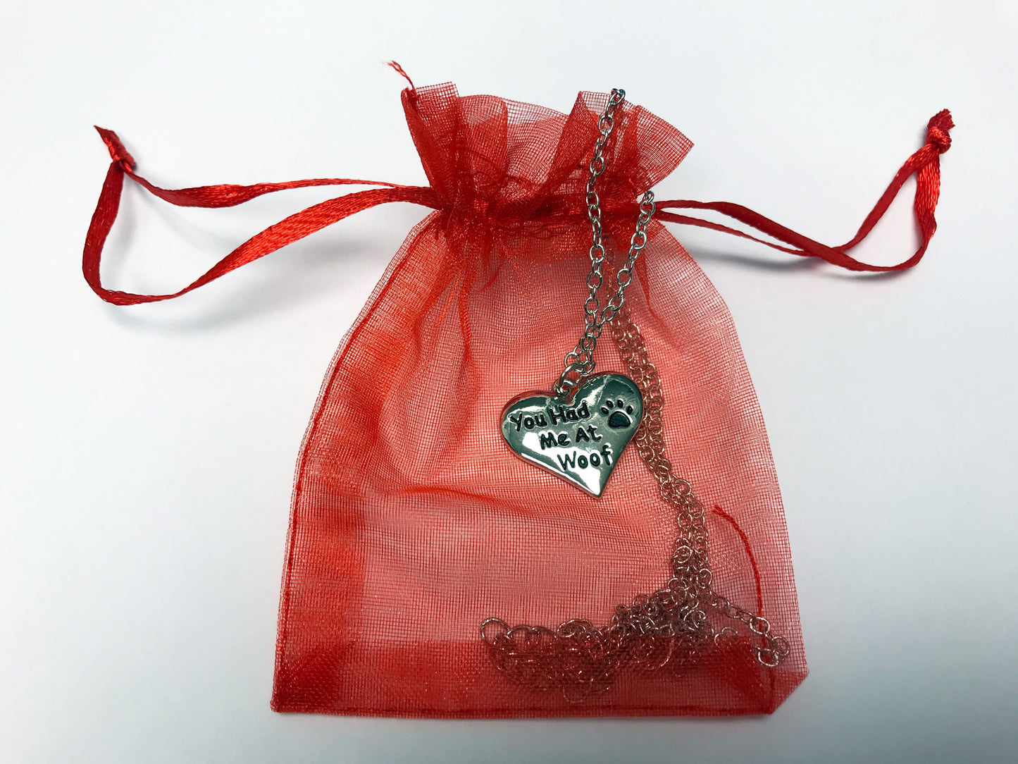 You Had Me At Woof Pendant Necklace For Dog Lovers