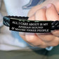 Funny Gifts for Afghan Hound Dog Lovers 'All I Care About Is My Afghan Hound And Maybe Three People' -  Engraved Stainless Steel Interlaced Leather Bracelet Birthday, Christmas Gift