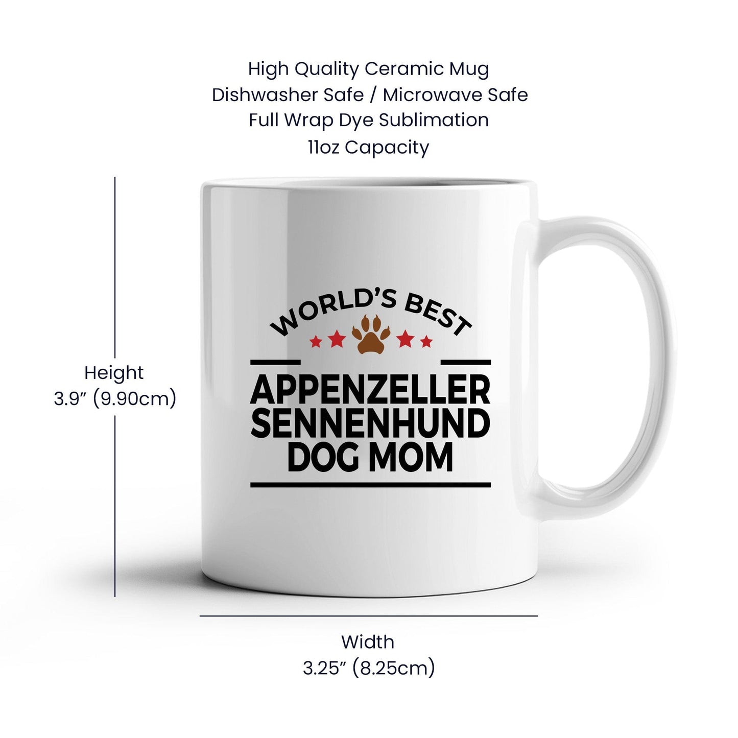 Appenzeller Sennenhund World's Best  Dog Mom Ceramic Coffee Mug