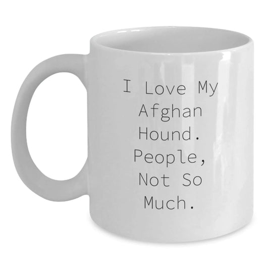 Funny Afghan Hound Dog Gifts from Family to Men for Christmas Unique White Coffee Mugs