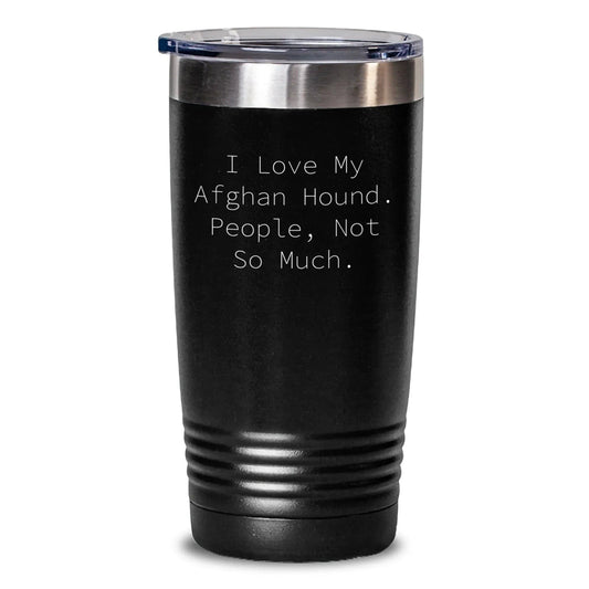 Funny Afghan Hound Dog Lover Gifts from Friends and Family for Christmas Unique Presents for Men and Women Black 20oz 30oz Vacuum Insulated Tumblers with Lid