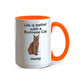 Burmese Cat Mug, Personalized Cat Name Coffee Cup, Life Is Better With a Burmese Cat Lover Gift, Color Accent Ceramic Mug for Cat Mom