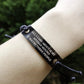 Funny Afghan Hound Dog Adjustable Interlaced Black Rope Engraved Bracelet - All I Care About Is My Afghan Hound and  Maybe Three People