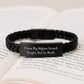Funny Afghan Hound Dog Lover Gifts from Family for Christmas Unique Presents, Interlaced Leather Bracelet with Quote 'I Love My Afghan Hound. People, Not So Much.'