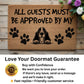 Basset Hound Doormat – All Guests Must Be Approved by My Basset Hound – Dog Lover Welcome Mat – Funny Pet Doormat – Gift for Basset Hound Owners
