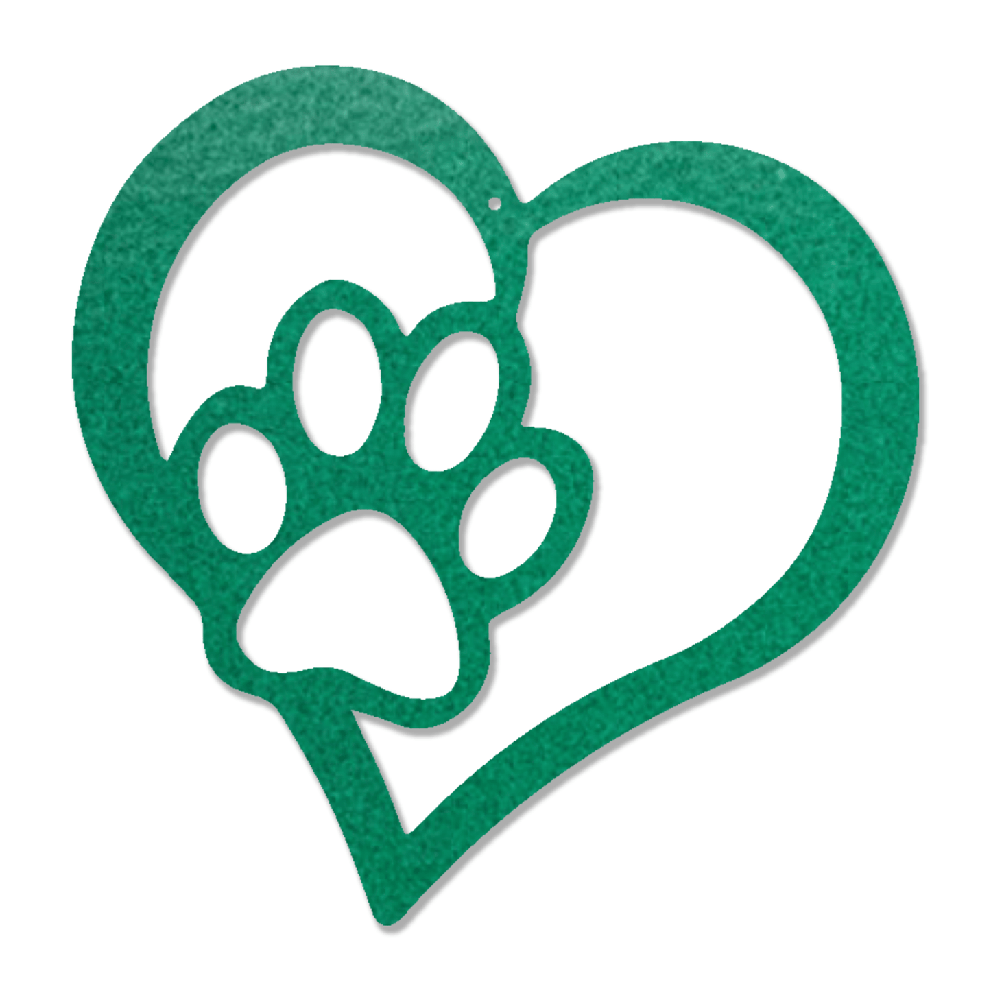 Puppy Love Metal Wall Art – Dog Paw Heart Metal Sign – Pet Lover Decor