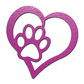 Puppy Love Metal Wall Art – Dog Paw Heart Metal Sign – Pet Lover Decor