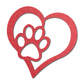 Puppy Love Metal Wall Art – Dog Paw Heart Metal Sign – Pet Lover Decor
