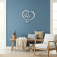 Puppy Love Metal Wall Art – Dog Paw Heart Metal Sign – Pet Lover Decor