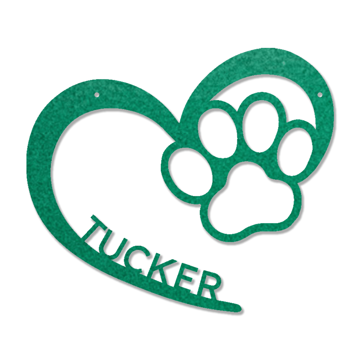 Personalized Puppy Love Metal Wall Art – Custom Dog Paw Heart Sign – Pet Name Metal Decor – Dog Lover Gift – Indoor Outdoor Steel Sign