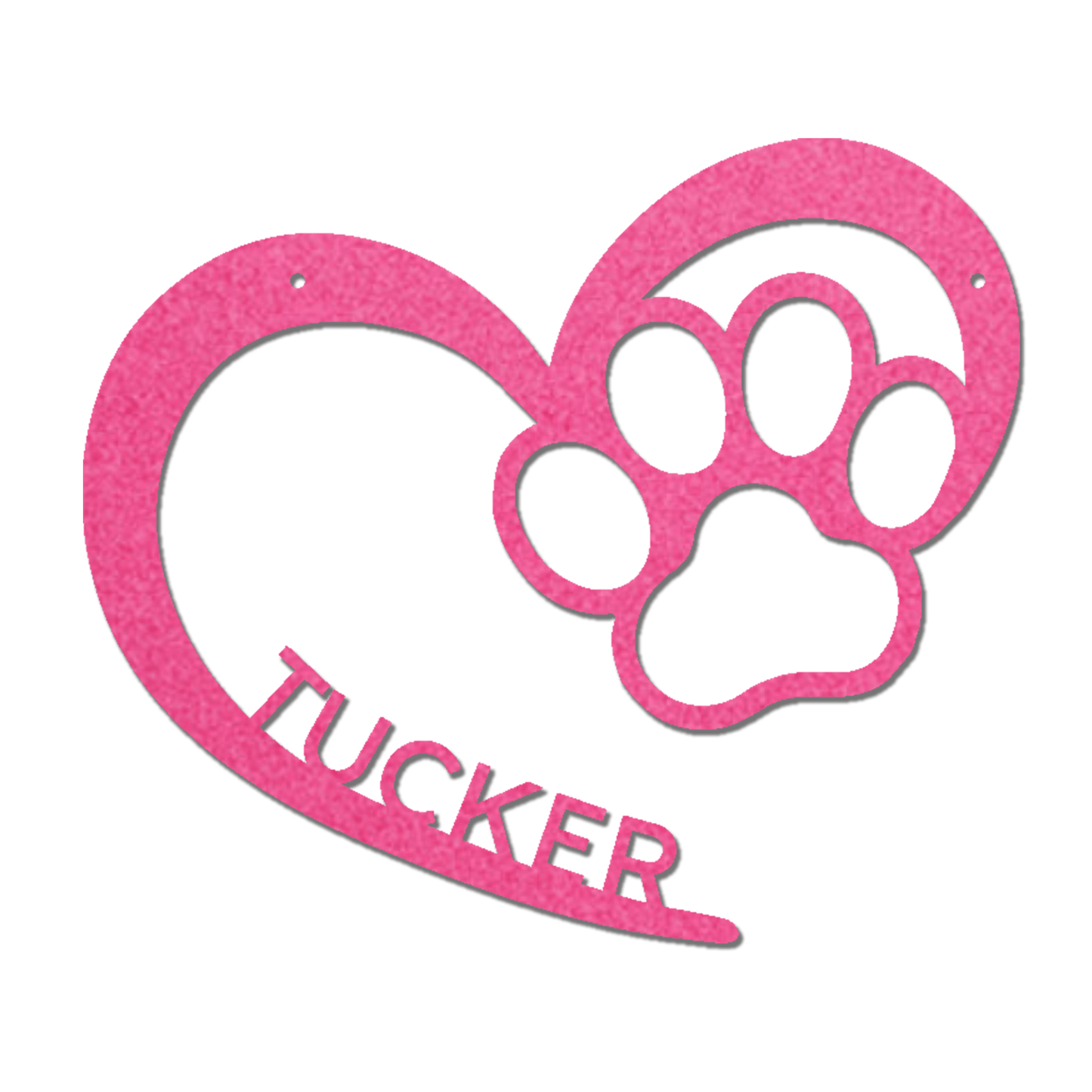 Personalized Puppy Love Metal Wall Art – Custom Dog Paw Heart Sign – Pet Name Metal Decor – Dog Lover Gift – Indoor Outdoor Steel Sign