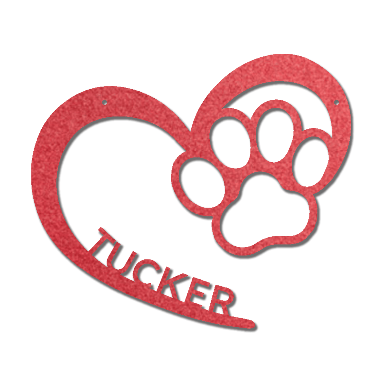 Personalized Puppy Love Metal Wall Art – Custom Dog Paw Heart Sign – Pet Name Metal Decor – Dog Lover Gift – Indoor Outdoor Steel Sign