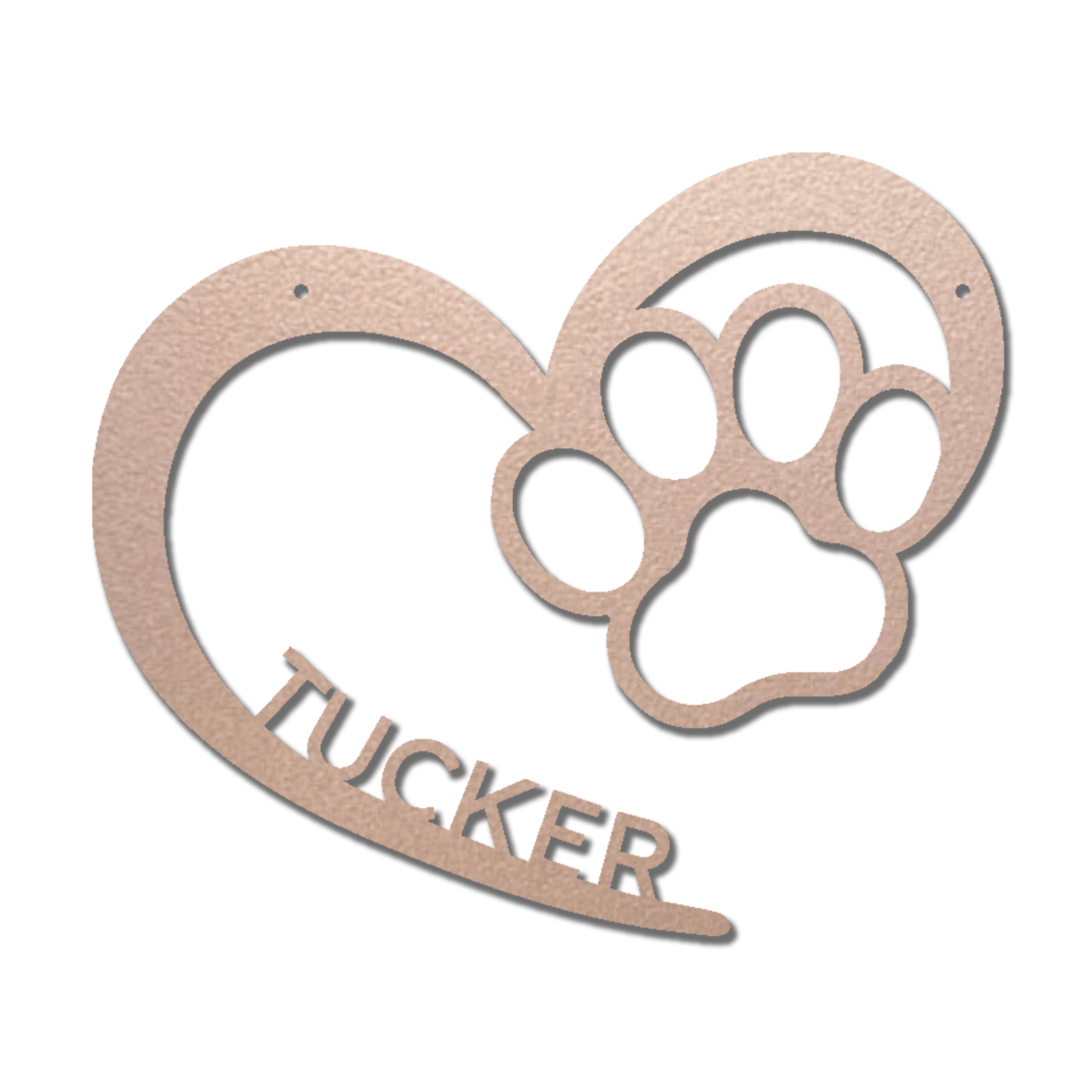 Personalized Puppy Love Metal Wall Art – Custom Dog Paw Heart Sign – Pet Name Metal Decor – Dog Lover Gift – Indoor Outdoor Steel Sign
