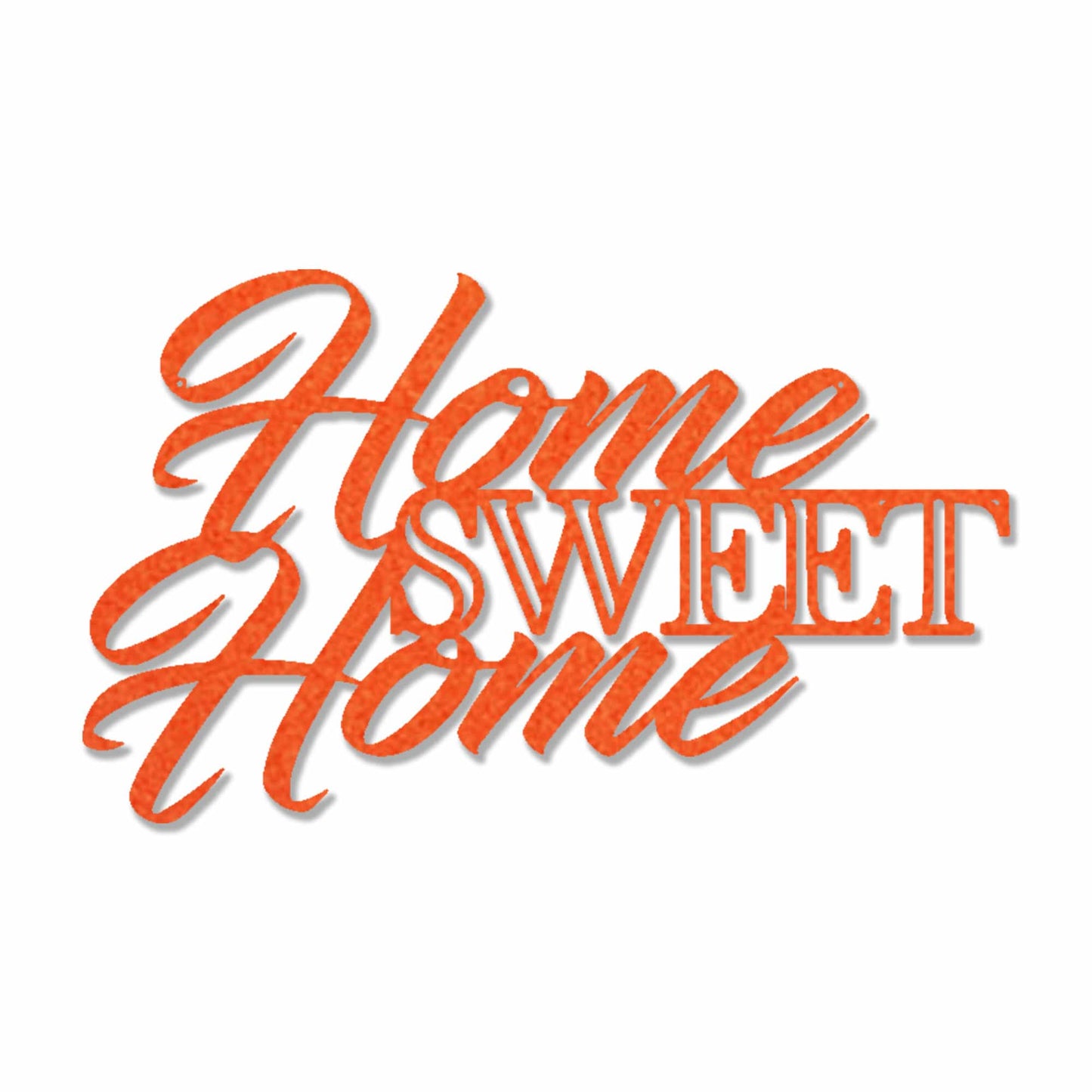 Home Sweet Home Steel Sign, Farmhouse Wall Decor, Script Wall Metal Art, Rustic Home Decor