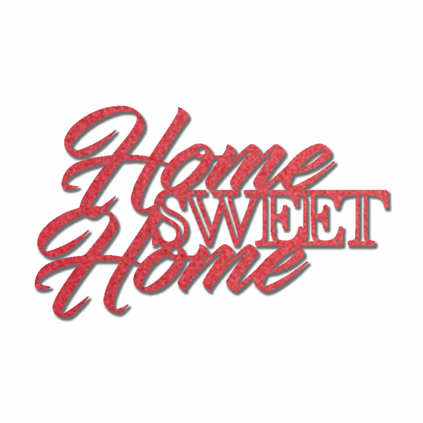 Home Sweet Home Steel Sign, Farmhouse Wall Decor, Script Wall Metal Art, Rustic Home Decor