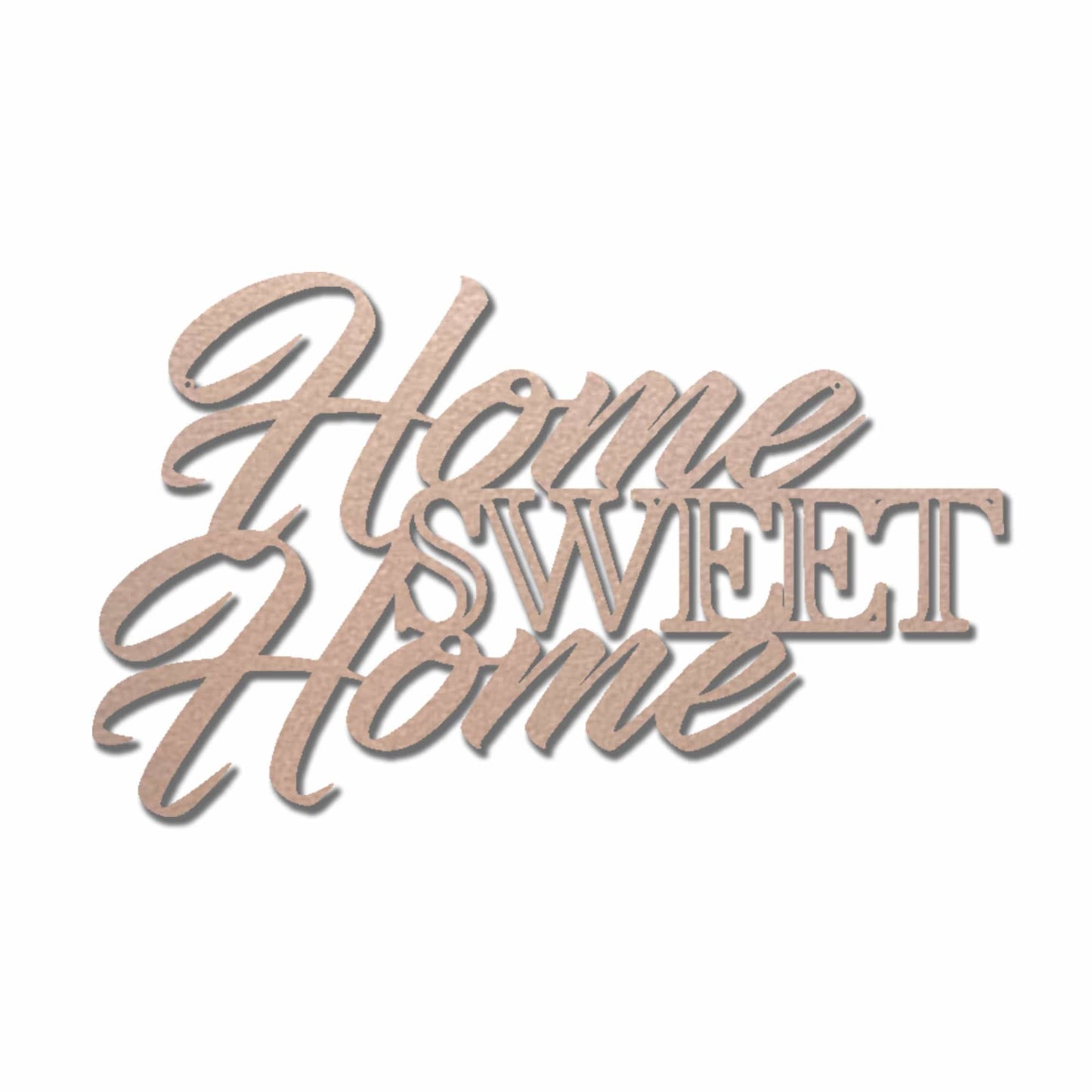 Home Sweet Home Steel Sign, Farmhouse Wall Decor, Script Wall Metal Art, Rustic Home Decor
