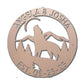 Howling Wolf Monogram Custom Indoor Outdoor Steel Wall Sign Art