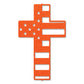 American Flag Cross Steel Sign – Patriotic Christian Cross Decor – USA Flag Faith Metal Art – Veteran Tribute Wall Decor