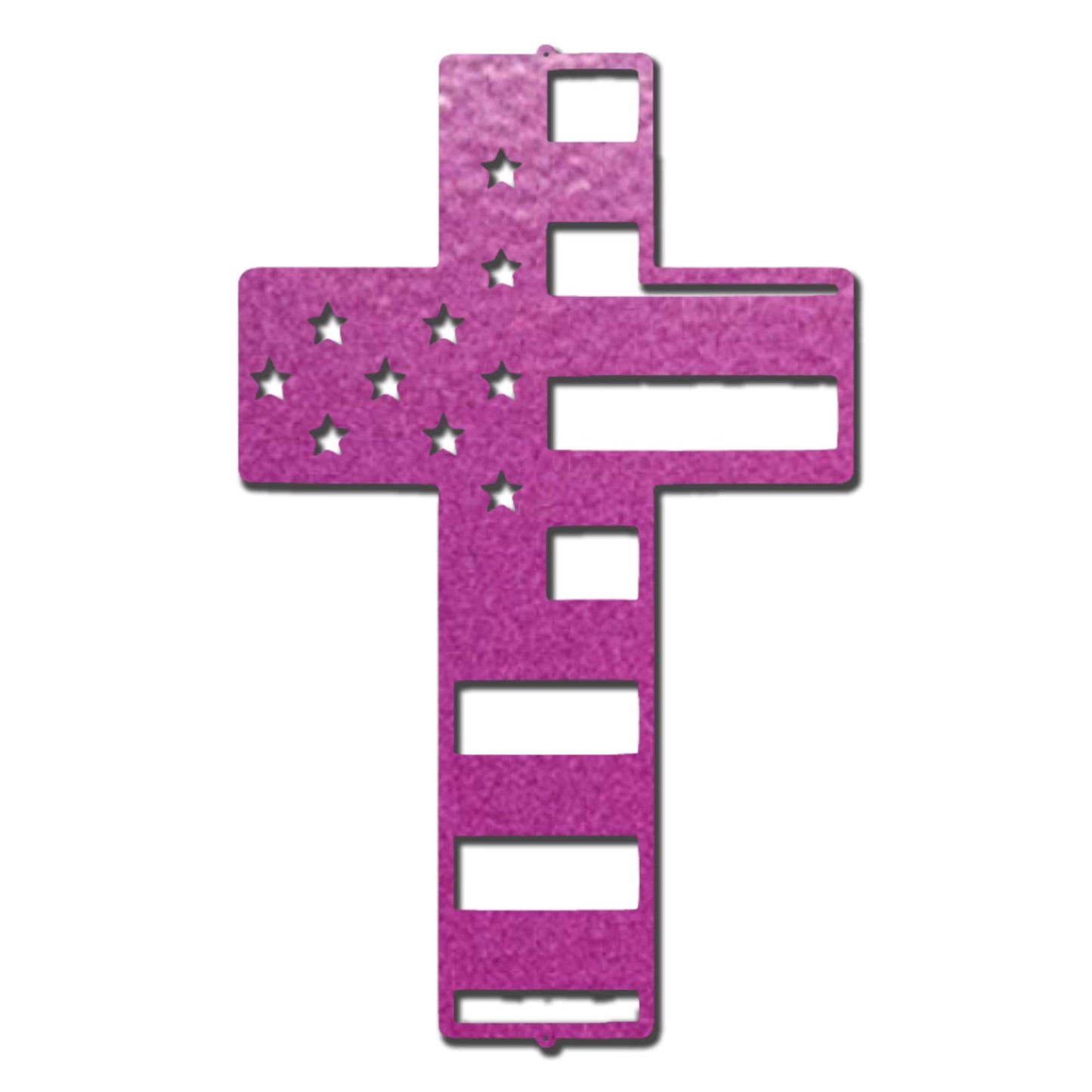 American Flag Cross Steel Sign – Patriotic Christian Cross Decor – USA Flag Faith Metal Art – Veteran Tribute Wall Decor
