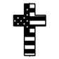 American Flag Cross Steel Sign – Patriotic Christian Cross Decor – USA Flag Faith Metal Art – Veteran Tribute Wall Decor