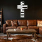American Flag Cross Steel Sign – Patriotic Christian Cross Decor – USA Flag Faith Metal Art – Veteran Tribute Wall Decor