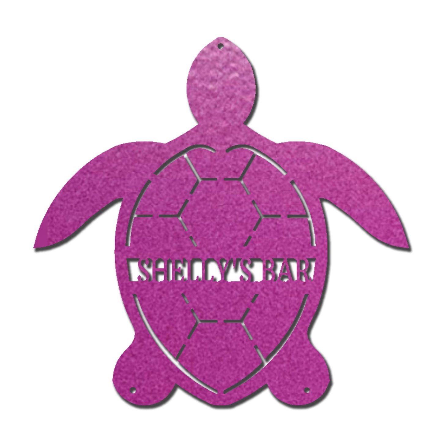 Personalized Sea Turtle Metal Sign, Beach House Decor, Coastal Wall Art