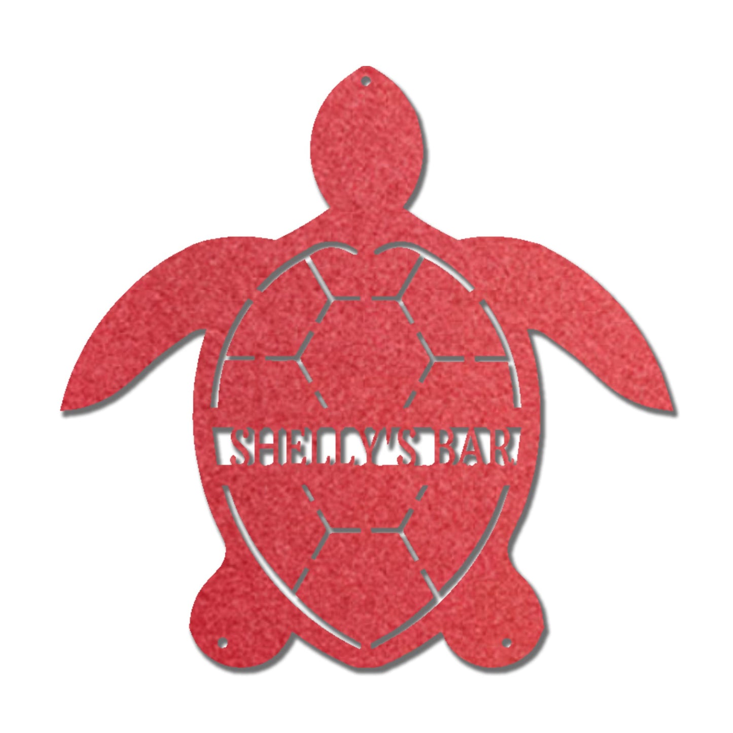 Personalized Sea Turtle Metal Sign, Beach House Decor, Coastal Wall Art
