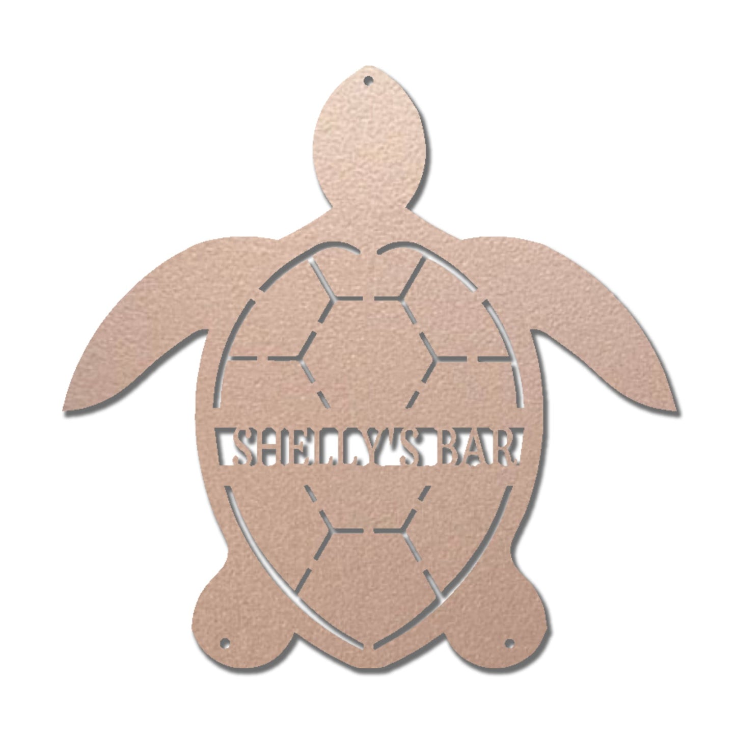 Personalized Sea Turtle Metal Sign, Beach House Decor, Coastal Wall Art