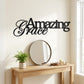 Amazing Grace Metal Wall Art Sign – Christian Steel Scripture Decor