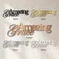 Amazing Grace Metal Wall Art Sign – Christian Steel Scripture Decor