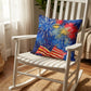 Fireworks Flag and Freedom Patriotic Indoor-Outdoor Home Decor Pillow