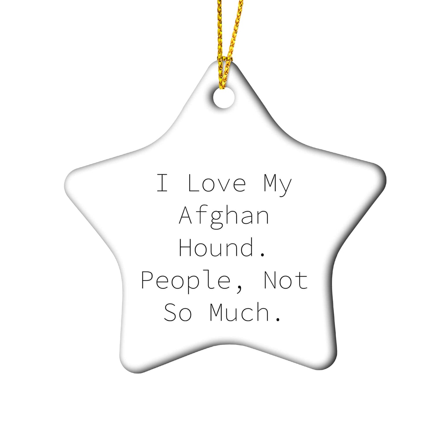 Funny Afghan Hound Dog Star Ornaments for Christmas Unique Gifts from Men to Family Members