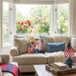 Patriotic Eagle with American Flag Pillow Cover
