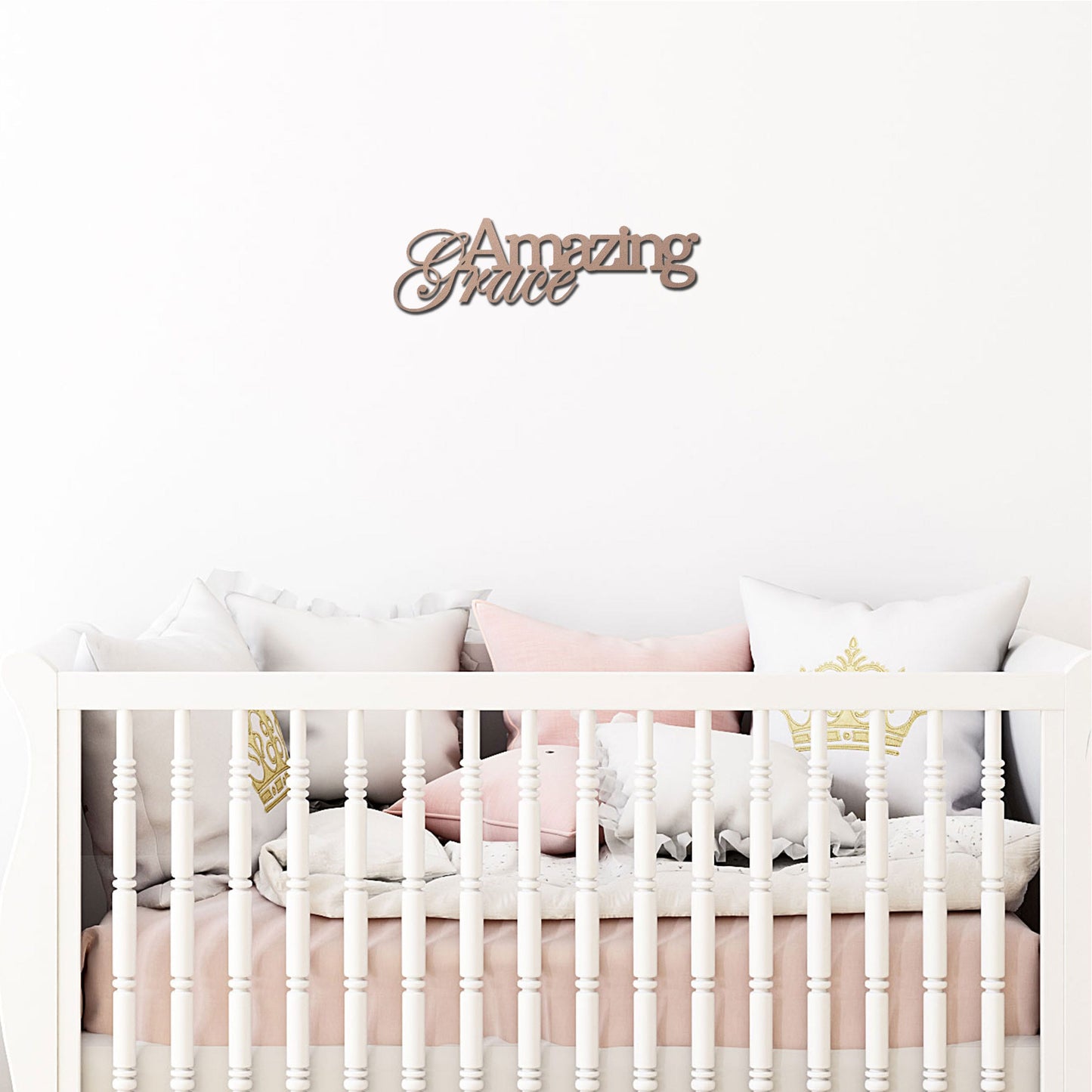 Amazing Grace Metal Wall Art Sign – Christian Steel Scripture Decor