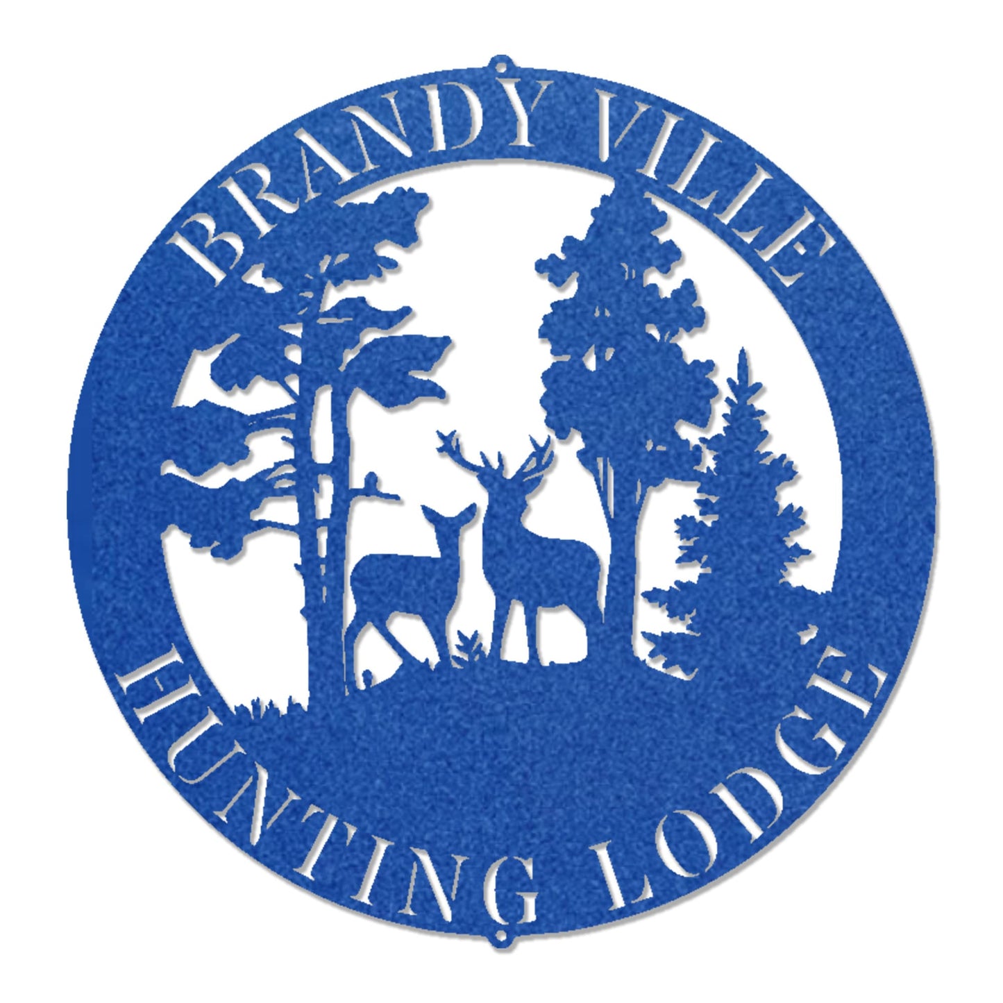 Personalized Hunting Lodge Metal Wall Art – Custom Deer Sign for Cabin, Man Cave & Outdoor Decor