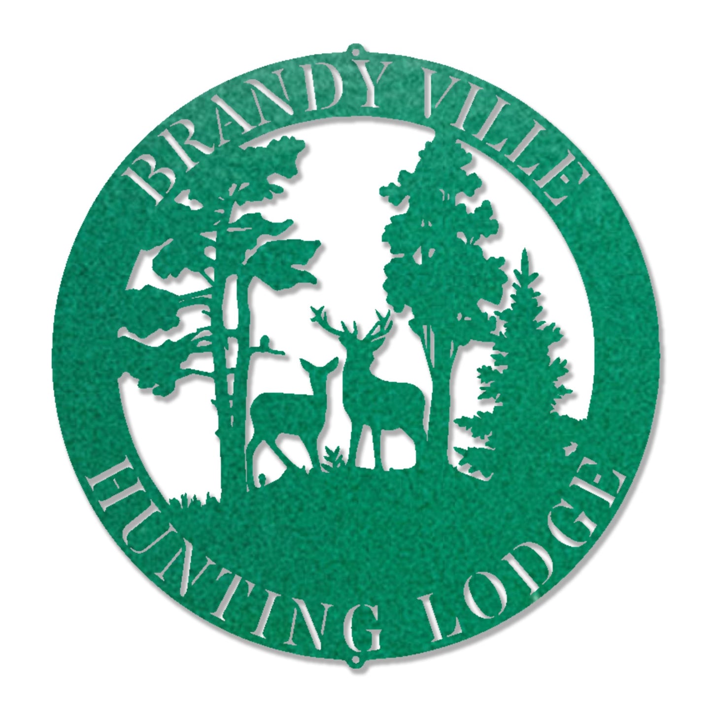 Personalized Hunting Lodge Metal Wall Art – Custom Deer Sign for Cabin, Man Cave & Outdoor Decor