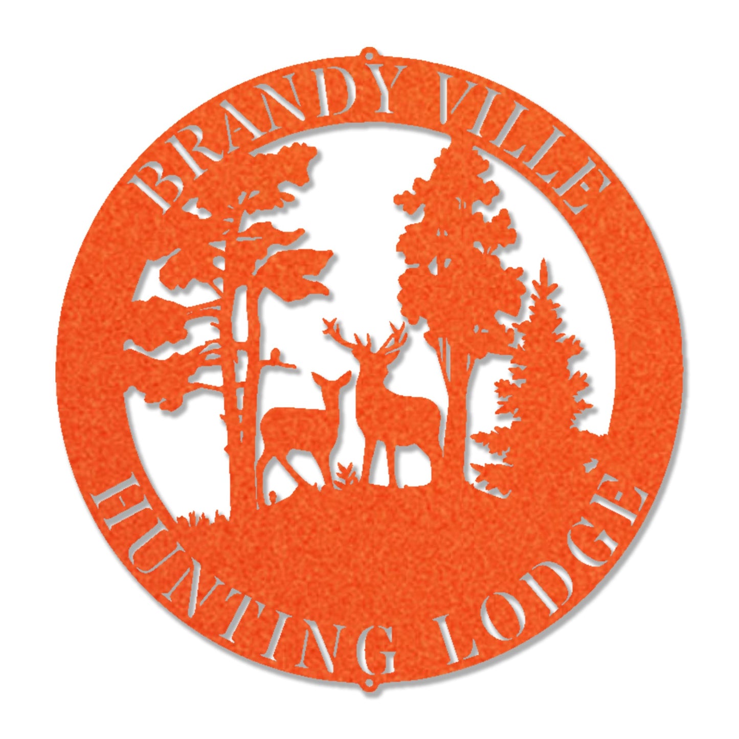 Personalized Hunting Lodge Metal Wall Art – Custom Deer Sign for Cabin, Man Cave & Outdoor Decor