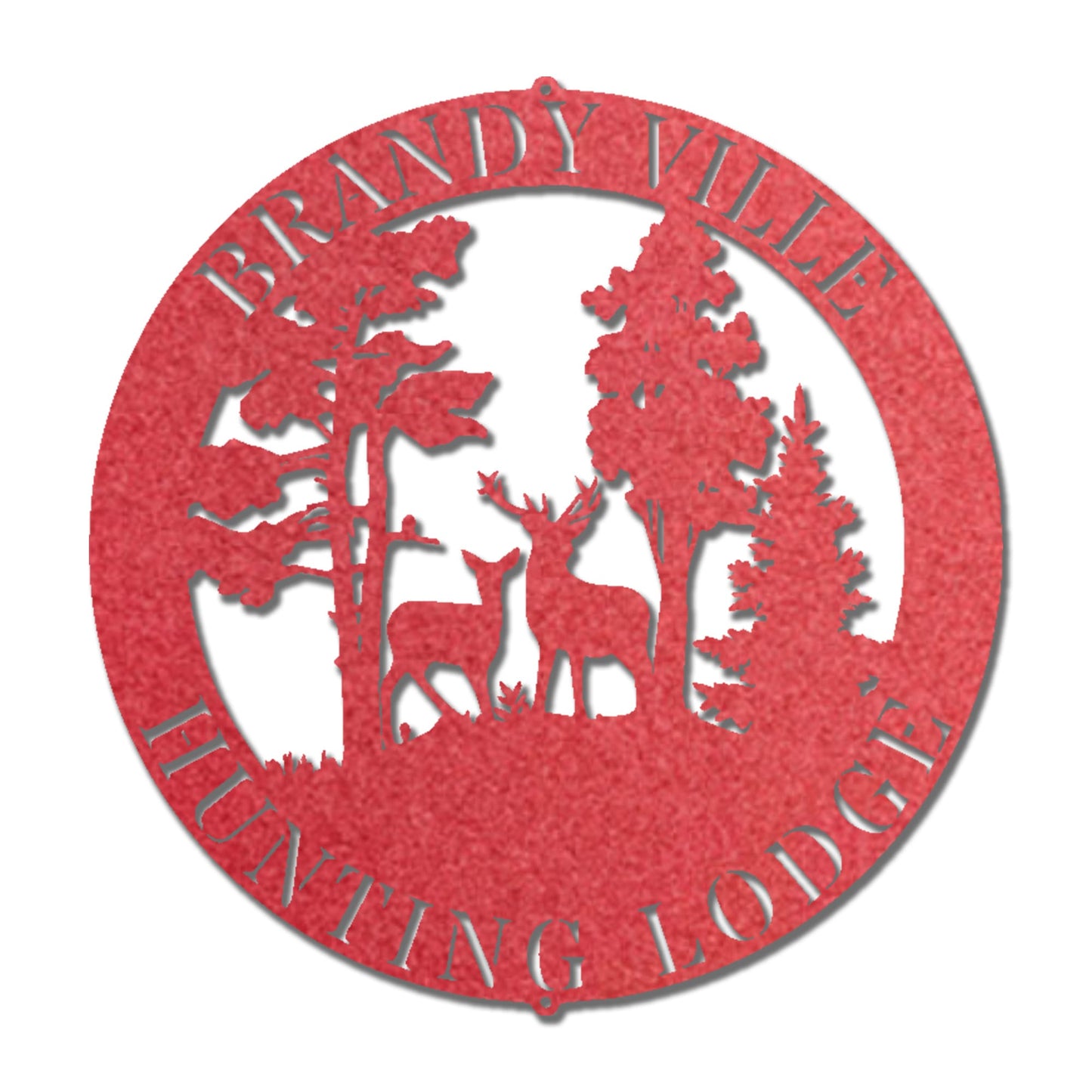 Personalized Hunting Lodge Metal Wall Art – Custom Deer Sign for Cabin, Man Cave & Outdoor Decor