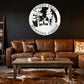 Personalized Hunting Lodge Metal Wall Art – Custom Deer Sign for Cabin, Man Cave & Outdoor Decor
