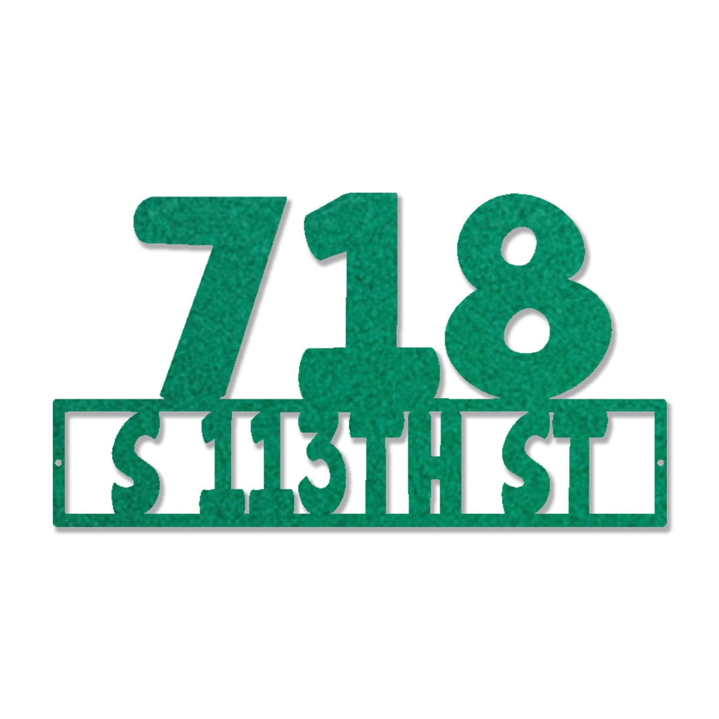 Custom Address Steel Sign