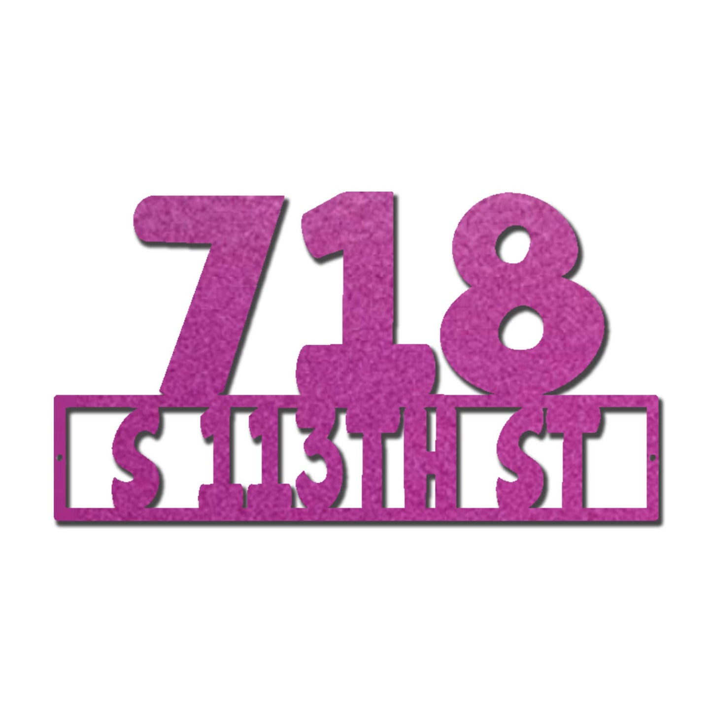 Custom Address Steel Sign