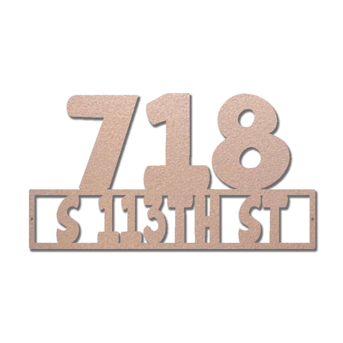 Custom Address Steel Sign
