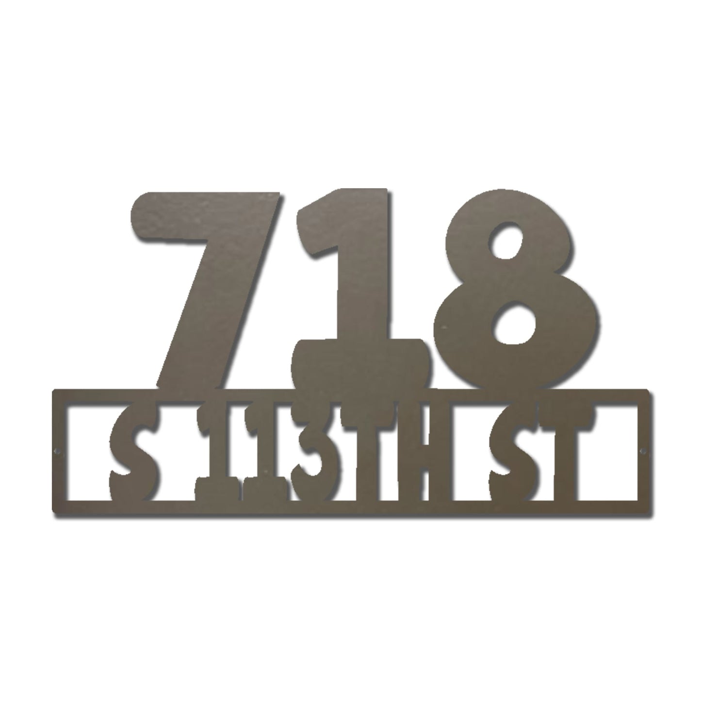 Custom Address Steel Sign