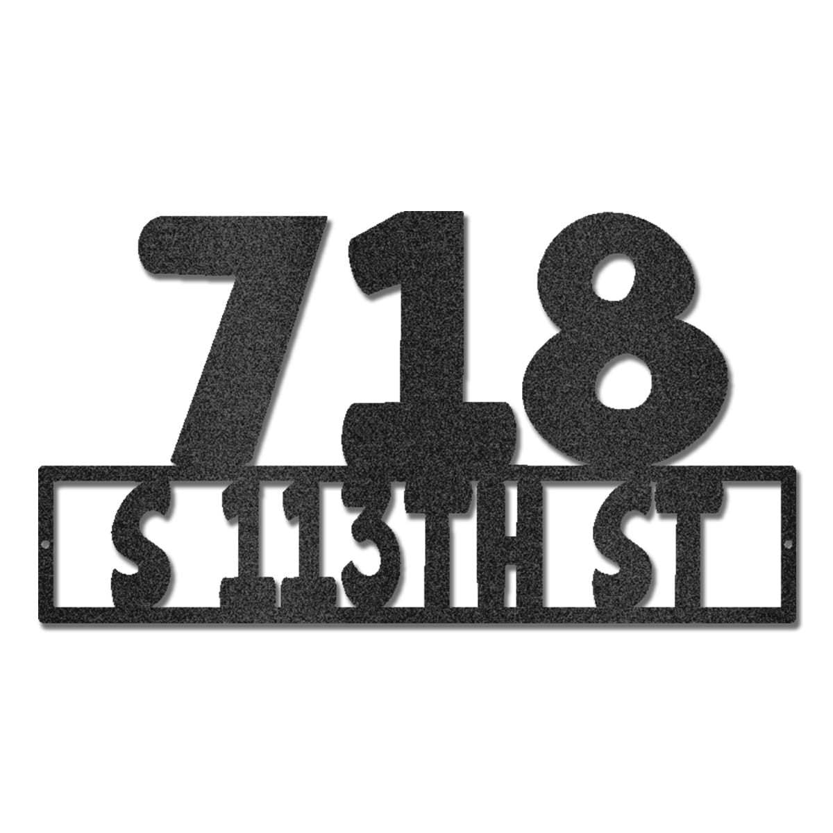 Custom Address Steel Sign