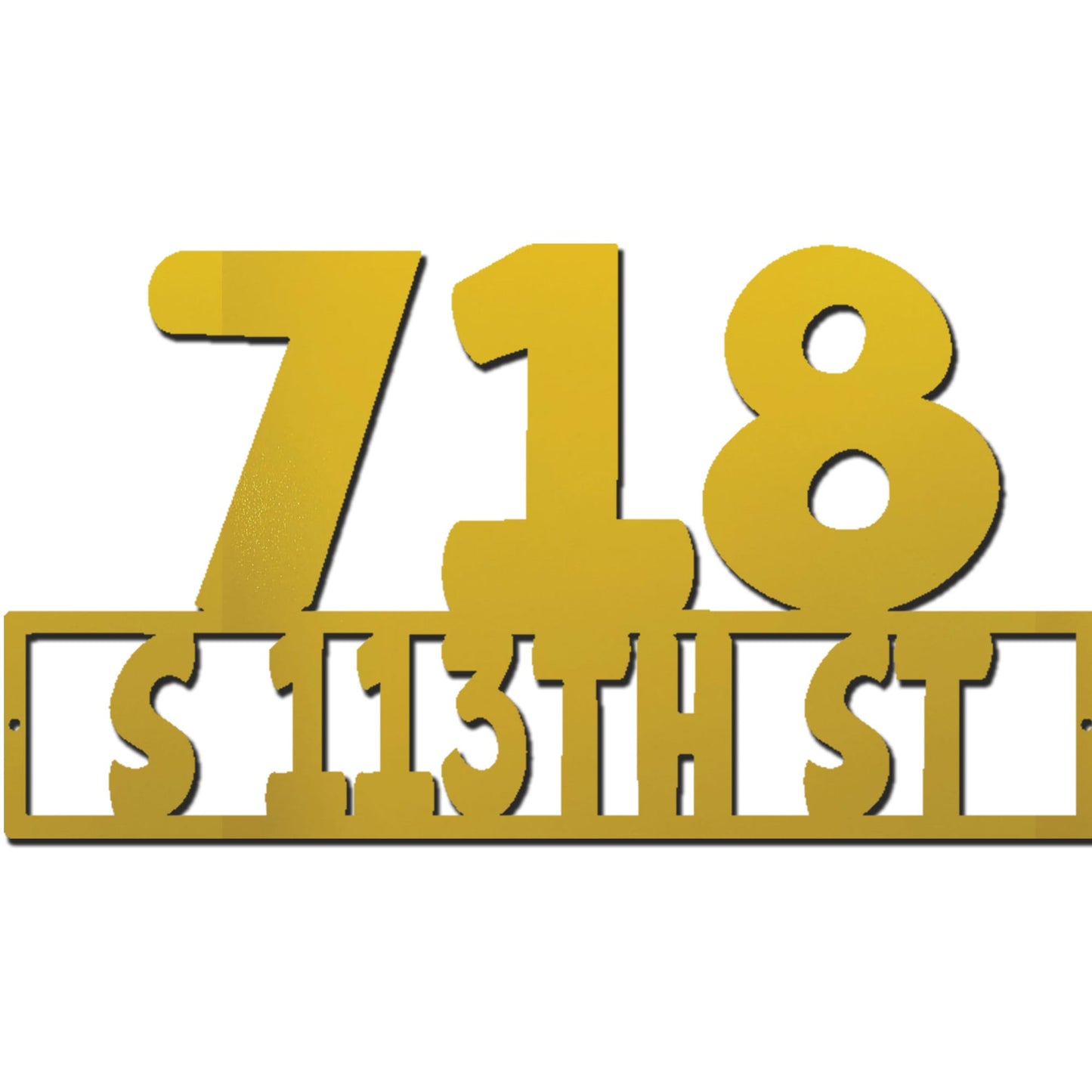 Custom Address Steel Sign