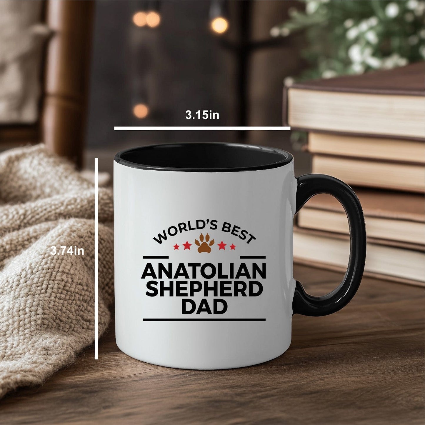 Anatolian Shepherd World's Best Best Dog Dad Ceramic Coffee Mug