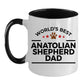 Anatolian Shepherd World's Best Best Dog Dad Ceramic Coffee Mug